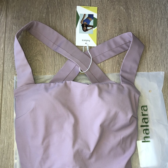 Halara Compression top with back laces in mauve - Picture 3 of 3